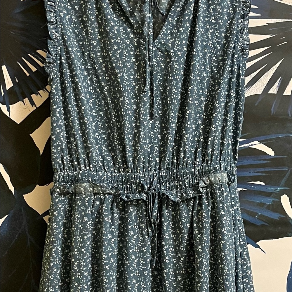 JODIFL Blue Floral Ruffle Dress